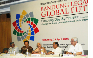 Bandung Legacy and and Global Future: Participants in the symposium included Prof. Manoranjan Mohanty, DCM, Embassy of Indonesia, Dr Kapila Vatsayan, Prof. Muchkund Dubey and Prof. Deepak Nayyar. 